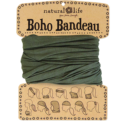 Boho Bandeau Solid Colour Olive