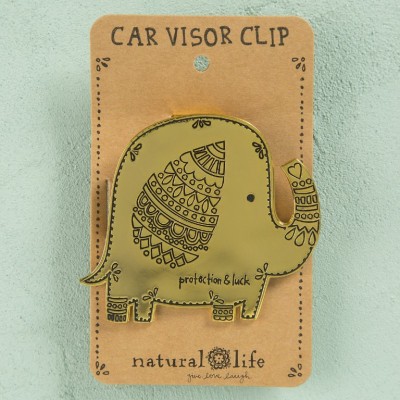 Car Visor Clip Shiny Gold Protect Luck