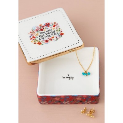 Ceramic Trinket Box You Make The World A Better Place