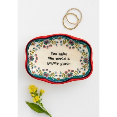 Artisan Trinket Dish World You Make The World