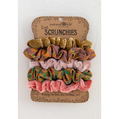 Mixed Scrunchies S/5 Set Pink