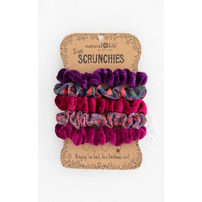 Mixed Scrunchies S/5 Purp Pink