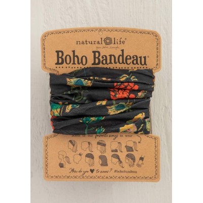 Boho Bandeau Charcoal Floral