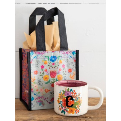 Initial Mug Flower C