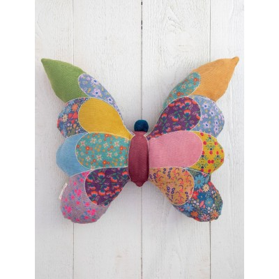 Whimsy Patchwork Pillow Butterfly