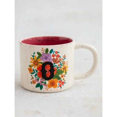 Initial Mug Flower O