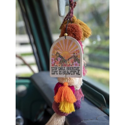 Air Freshener Stop Smile Breathe Sun - Strawberry