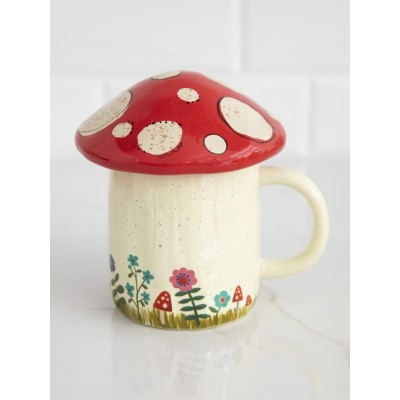 Mushroom Mug with Lid Grow Own Way