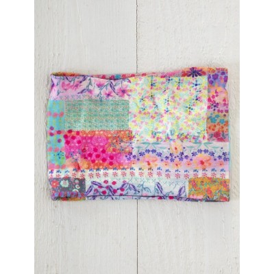 Boho Bandeau Half Pink Water Clear Patchwork