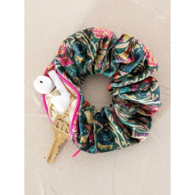 Hideaway Scrunchie Green Floral