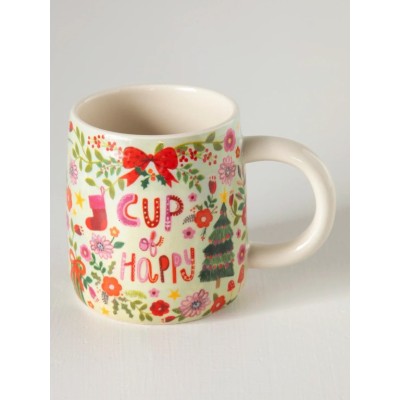 Stoneware Mug Christmas Cup Of Happy