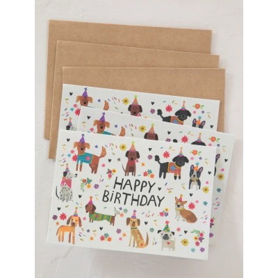 Greeting Card Set Birthday Dogs