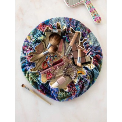 Drawstring Velvet Pouch Mandala  Border
