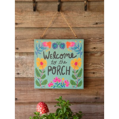 Wooden Sign Welcome To The Porch