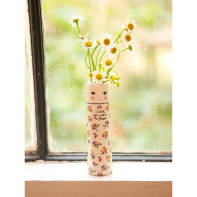 Folk Friend Bud Vase I Love Friend