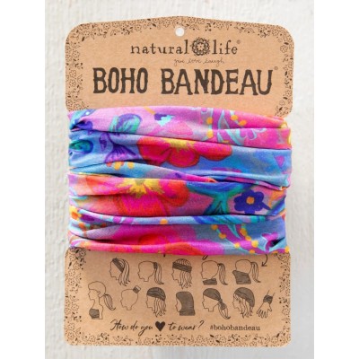 Boho Bandeau Neon Blue Pink