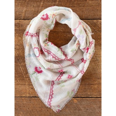 Boho Bandana Scarf Harlem Cross Ivory Boho Bandana Scarf Harlem Cross Ivory