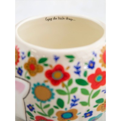 Folk Mug Floral Hedgehog