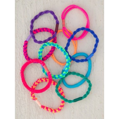 Hair Ties Textured Rainbow
