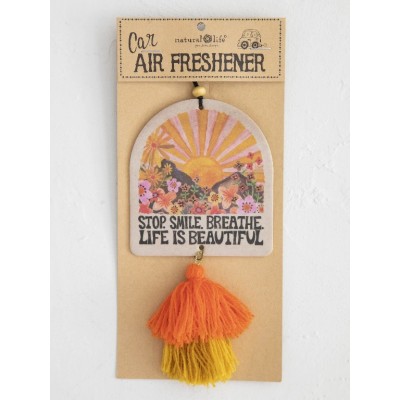 Air Freshener Stop Smile Breathe Sun - Strawberry