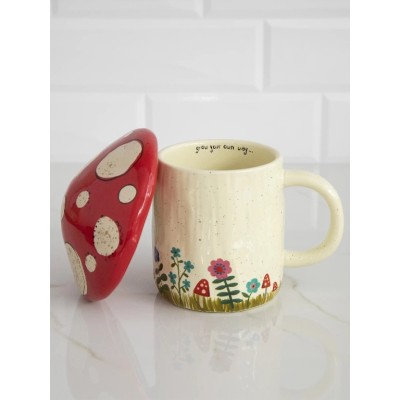 Mushroom Mug with Lid Grow Own Way