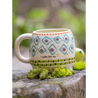 Folk Art Mug Cream Turtle