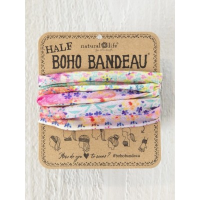 Boho Bandeau Half Pink Water Clear Patchwork