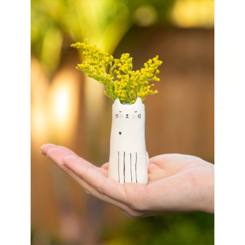 Cutest Little Bud Vase Cat Cutest Little Bud Vase Cat