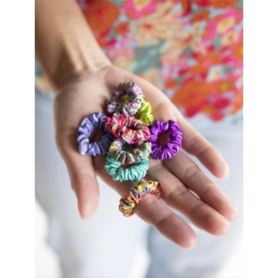 Mini Satin Scrunchie S/8 Lime Green