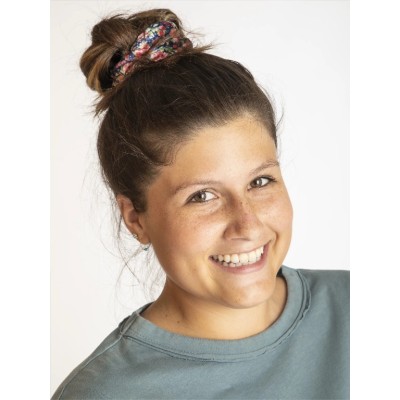 Hideaway Scrunchie Navy Pink Roses