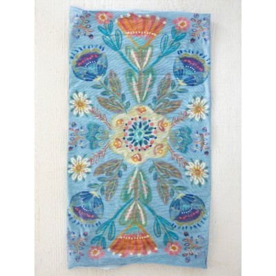 Boho Bandeau Blue Folk Garden