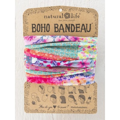 Boho Bandeau Pink Watercolour Patchwork