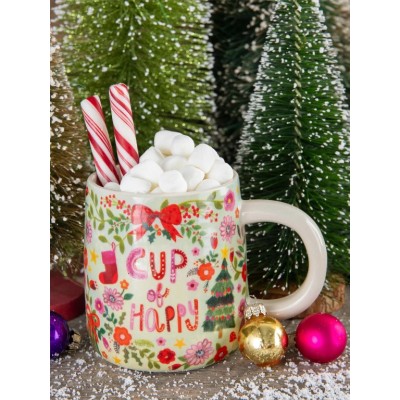 Stoneware Mug Christmas Cup Of Happy