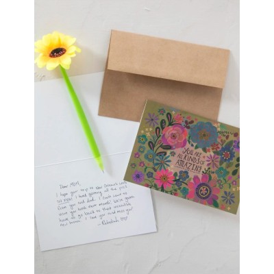 Greeting Card Set Floral Amazing