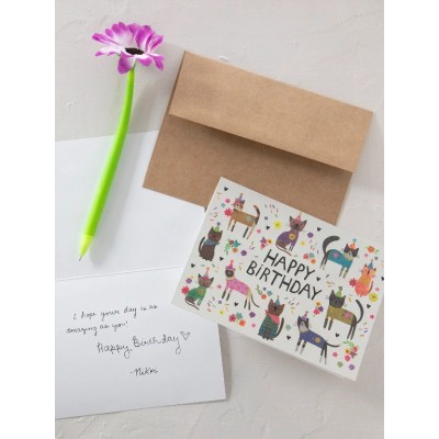 Greeting Card Set Birthday Cat