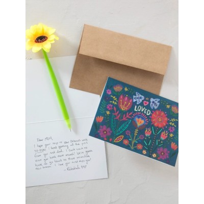 Greeting Card Set Floral Loved
