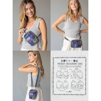 8 in 1 Pocket Crossbody Mandala Border