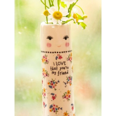 Folk Friend Bud Vase I Love Friend
