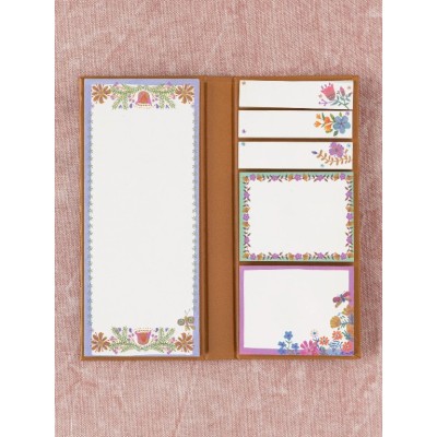 Sticky Note Book Mustard Folk Flower